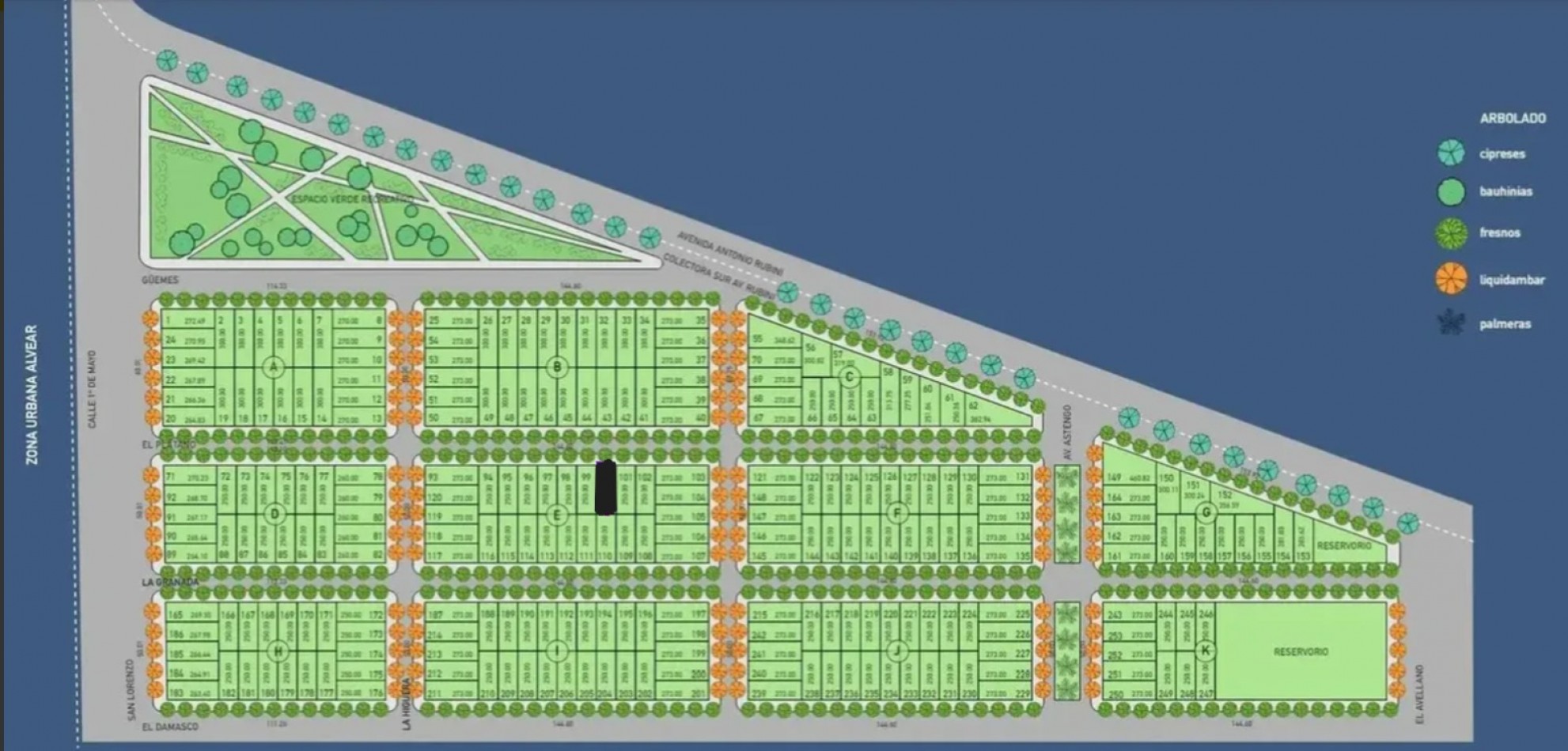Barrio Serena, Alvear, terreno de 250 m2, excelente zona